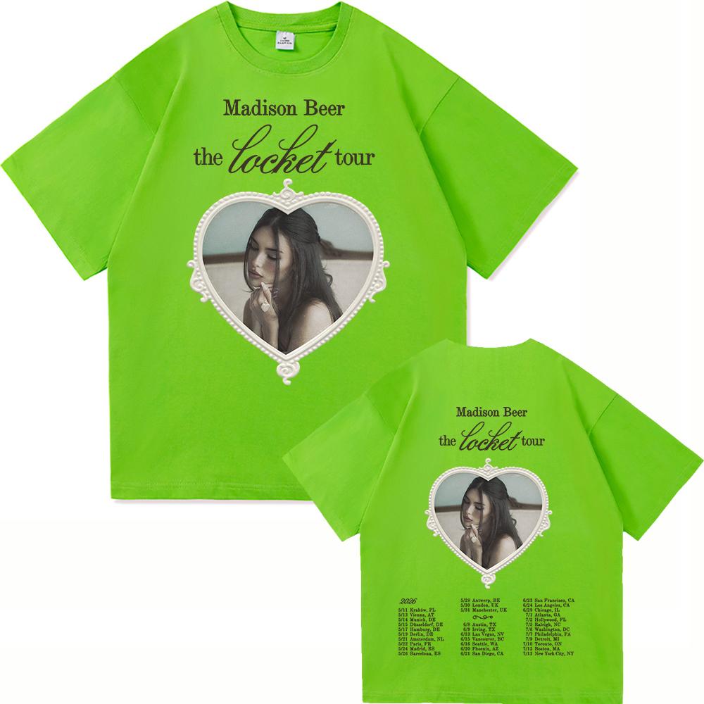 Madison Beer The Locket Tour 2026 Maglietta Moda UomoDonna Abbigliamento Harajuku Top di Alta Qualità T-shirt in Cotone Vintage