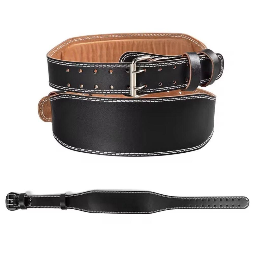 PU Leather Waist Support Belt Adjustable Weight Lifting Belt Durable Waist Support  Men&Women