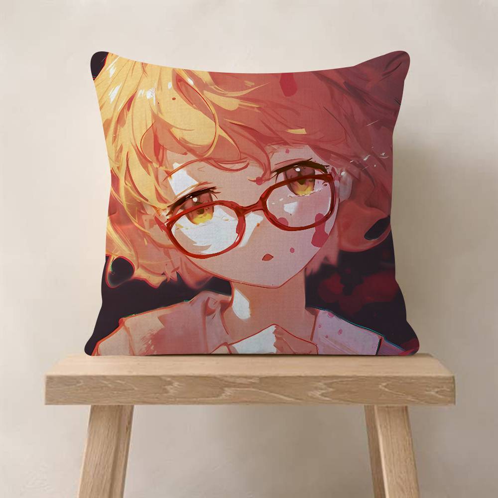 Japanese Anime Beyond The Boundary Cushion Cover Pillow Cover Decor Pillowcase Printed Cushion Case For Couch