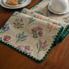 Dining Table Cotton  Linen Table Runner with Tassels