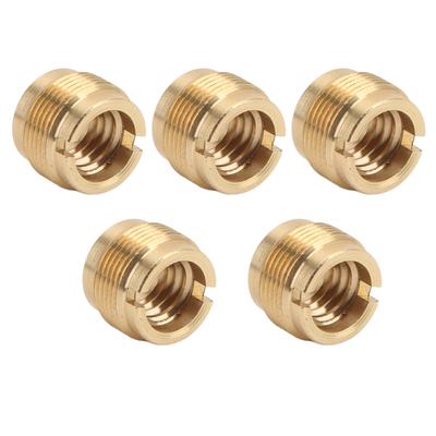 5pcs 3/8 Inch Female To 5/8 Inch Male Microphone Screw Rustproof Mic Stand Thread Adapter