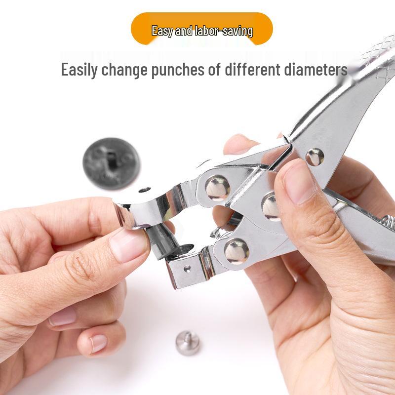 Multifunctional Leather Belt Hole Punch Pliers for DIY Craft, Transparent Bag Included