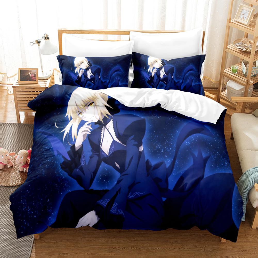 Dreiteiliges Polyester-Set herstellen, Bettwäsche-Bettdeckenbezug-Kissenbezug 3D-Digitaldruck herstellen