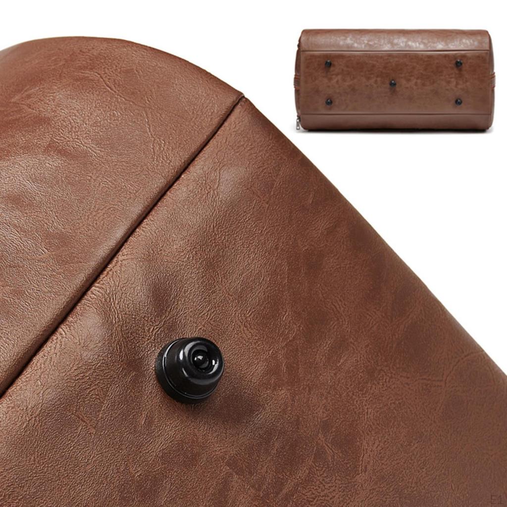 Extra Large Duffle Bag with Shoes Compartment Adjustable Shoulder Strap Leather Luggage Bag,