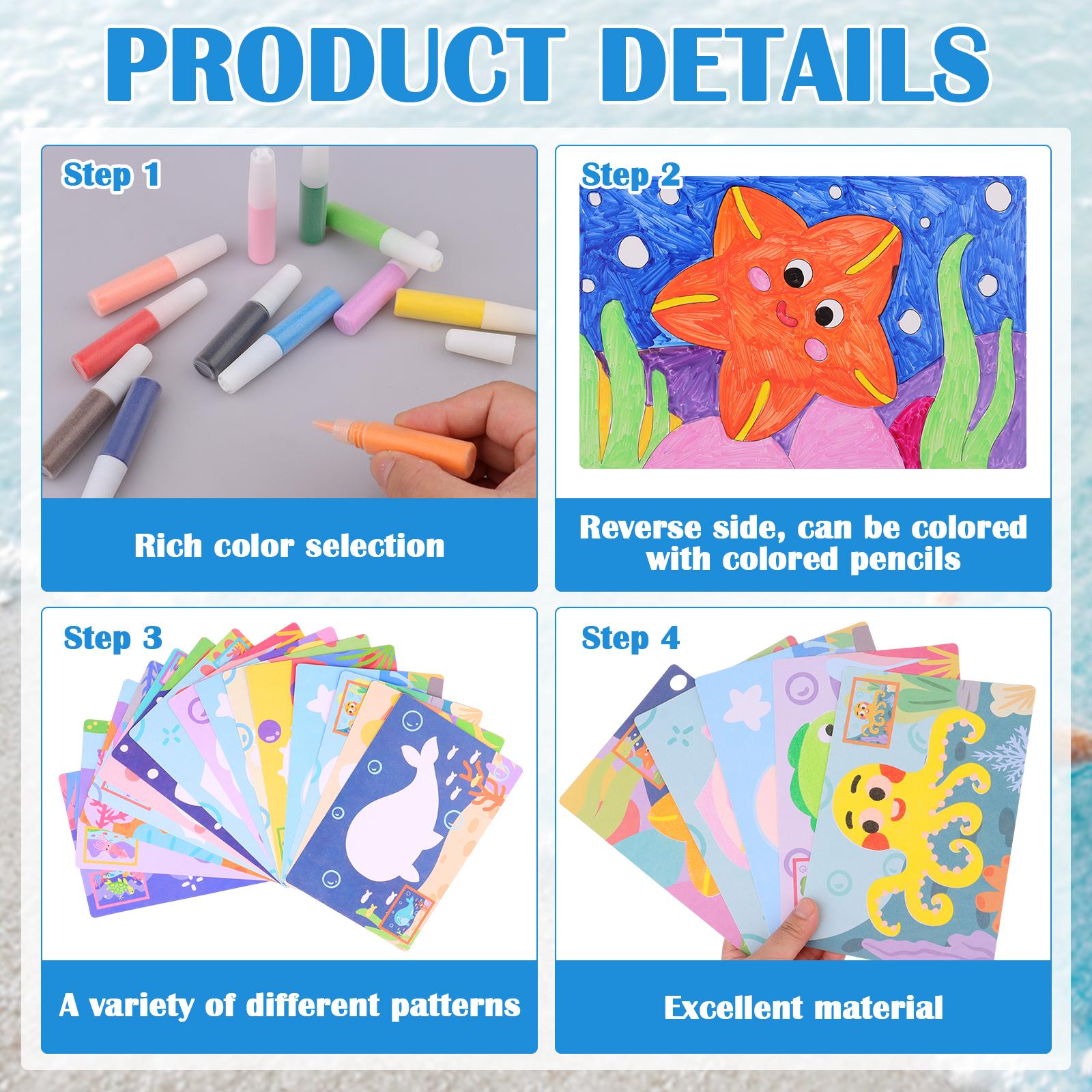 

30 наборов наборов для творчества с морскими животными Сделай сам Морское ремесло Раскрашивание Цветное искусство Раскраски Наборы для творчества для искусства и ремесел Веселье синий