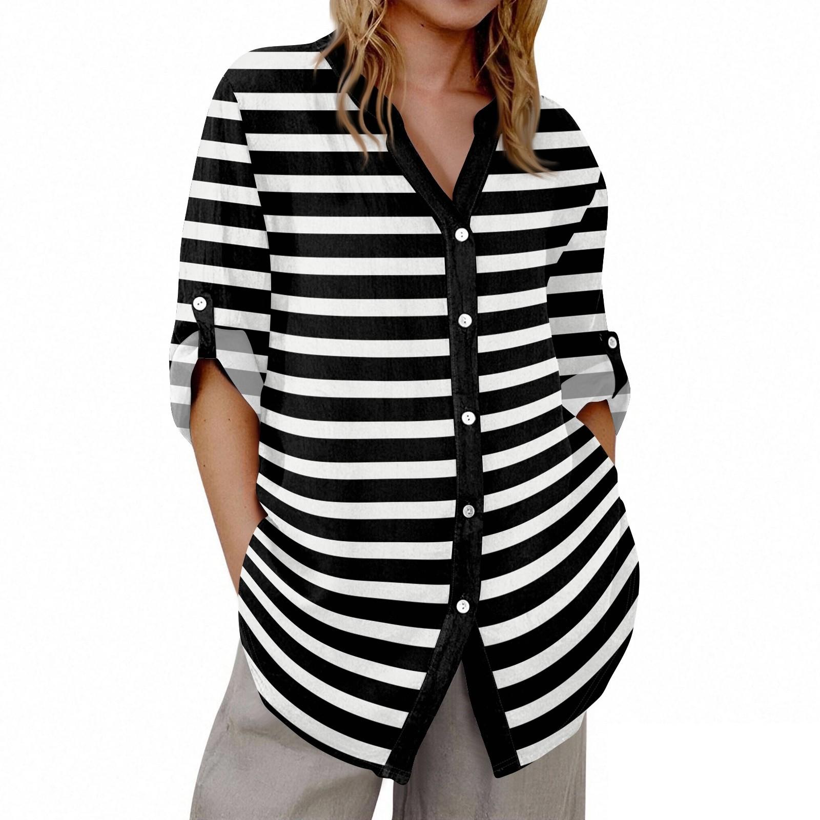 

Women s V-neck 3/4 Sleeve Printed Cardigan M чёрный