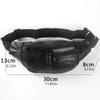 Large Capacity Men's Waist Bag Leather Multifunctional Casual Fanny Bag Multi-layers Quick Release Travel Chest Bag Camping