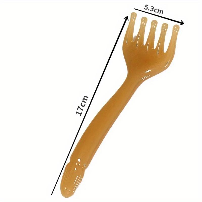 Resin Head Massager Hårbotten Gua Sha För Kropps Nacke Benmassage Femklos huvud Skrapstift Massage Skrapklomassage