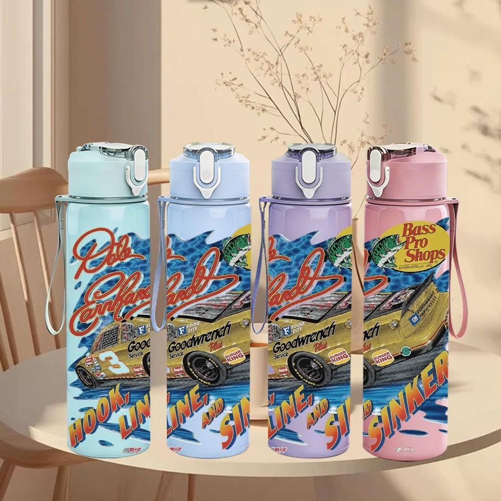 1PC Colorful Surf Ocean 750ml sports water bottle leakproof straw lid outdoor office home