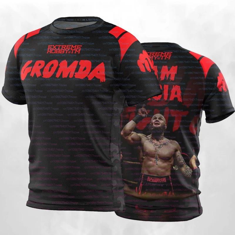 

GROMDA Battle Boxing Game Team Jersey Men MMA Play Fighting Short Sleeve T-shirts Fans Summer 3D Print Breathable Sportwear M