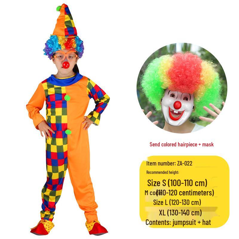Kids' Clown & Magician Costume Set for Boys & Girls - Perfect for Masquerades, National Day, Christmas & New Year Performances.
