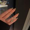 Fashion Long Tassel Ear Line Earrings For Women Korean Temperament Crystal Fish Tail Drop Earrings Girls Daily Party Jewelry