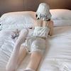 Sex underwear pure desire suspender shorts set white girl belly button bloomers sexy home set