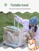 Przenośna Przezroczysta Walizka Podróżna dla Zwierząt: Oddychający, Bardzo Duży dla Kotów i Psów