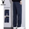PLAYBOY Men's Autumn Winter Loose Straight Casual Pants