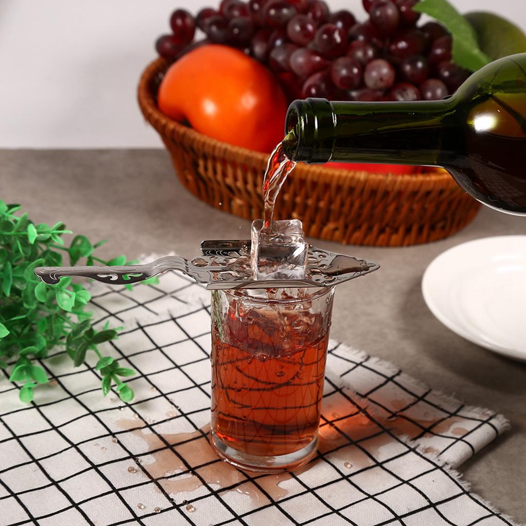 1x 304 Rustfritt Stål Cocktail Bar Glass Kopp Drikkefilter Malurt Skje (#1)