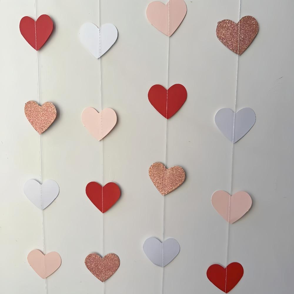 10 Stück genähte Latte 4m Valentinstag Geburtstagsparty Hochzeitsdekoration Arrangement Fahne