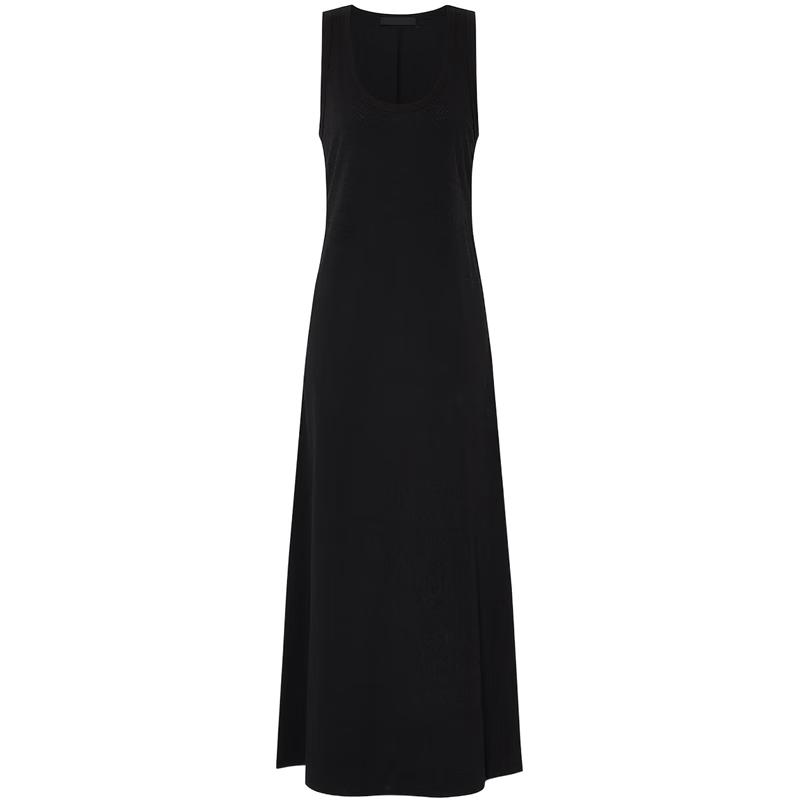 

MO&Co. Женское охлаждающее хлопковое платье макси без рукавов с эффектом потертости S