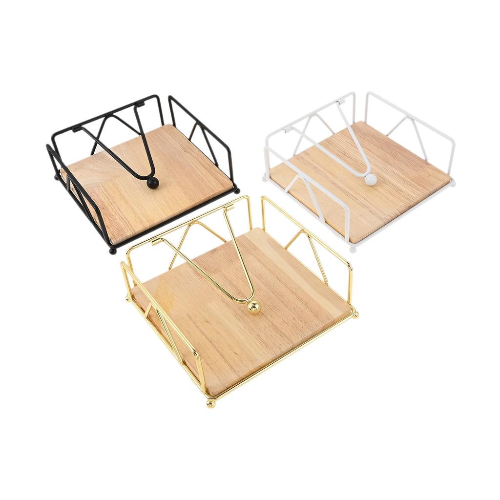 1X Napkin Holder Black/Gold/white Napkin Dispenser Metal Serviette Holder Dining Table Decoration Kitchen Dining Bar Picnic Tool
