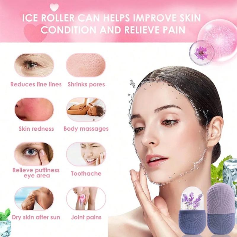 Silicone Ice Face Roller Ice Molds for Face Lifting Eye Puffiness Shrink Pores Ice Facial Massager Roller Beauty Skin Care Tools