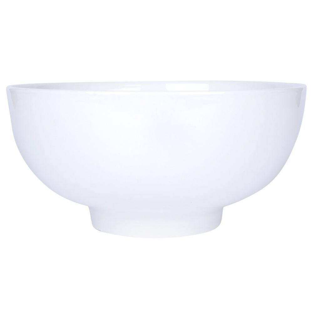 Large White Porcelain Bowl for Ramen Soup, Salads, Snacks 20 cm 1.6 L