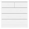 ALTA Chest of Drawers White 77 x 35 x 73 cm Solid Pine Wood