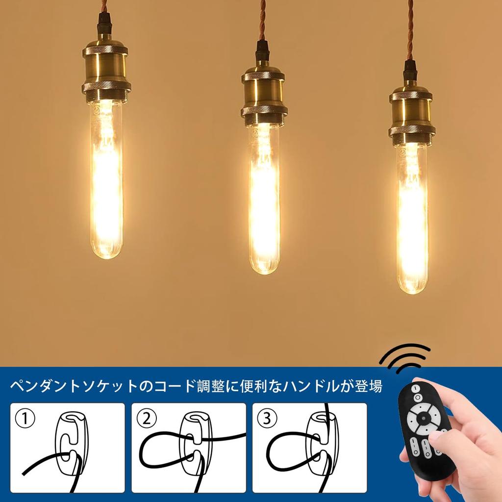 LVWIT Pendant Light, E26 Base, with LED Bulb, Dimmable, Color Adjustable, 30W Equivalent (4.5W Power Consumption), 85% Energy Saving, Remote Control,