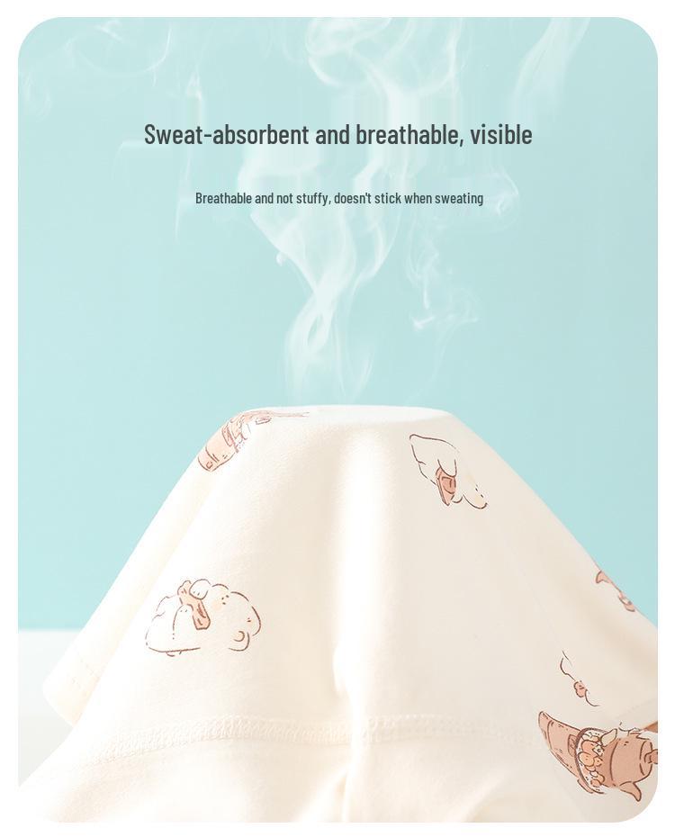 Podzimní a zimní novorozenecká pyžamová souprava z čisté bavlny s vysokým pasem chránícím bříško