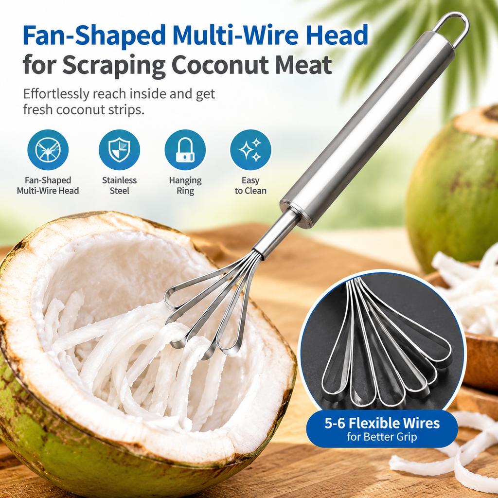 Stainless Steel Coconut Grater Shredder Tool
