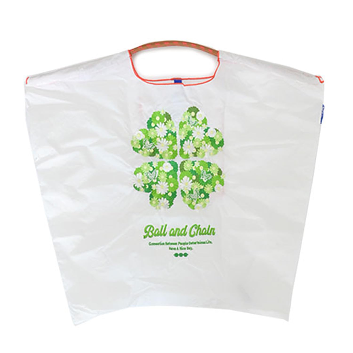 

Ball Chain Genuine L Size CLOVER White Shopping Bag Eco Bag CLOVER 301126 [Ball & Chain] & (L, WHITE) білий