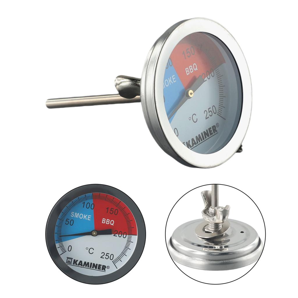 BBQ Grill Thermometer Edelstahl Analog Gasgrill Smoker-Grill Temperature Gauge 0-250℃ Oven Temp Gauge Kitchen Tools