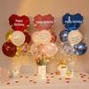 Heart-Shaped Glow-in-the-Dark Birthday Balloon Table Stand for Banquets