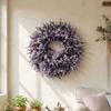 Fresh Artificial Lavender Wreath Vivid Colors Fake Flower Wreath Simulated Garland  Home Party