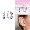 Hoop Earrings 925 Silver Certified Red Bow Heart Zircon Stud Earrings Lady's Anniversary Gift Luxury Jewelry