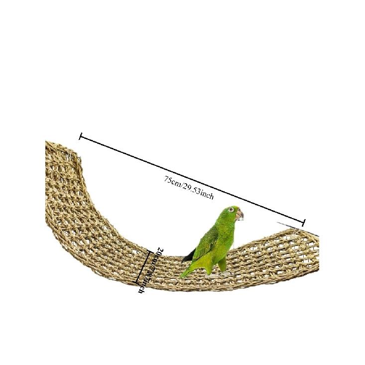 Bird Straw Matress Mat Parrot Creeping Mat Ladder Mat Chew Toy Chewing Bird Toy Swing Cabrite Hammock Cage Accessories
