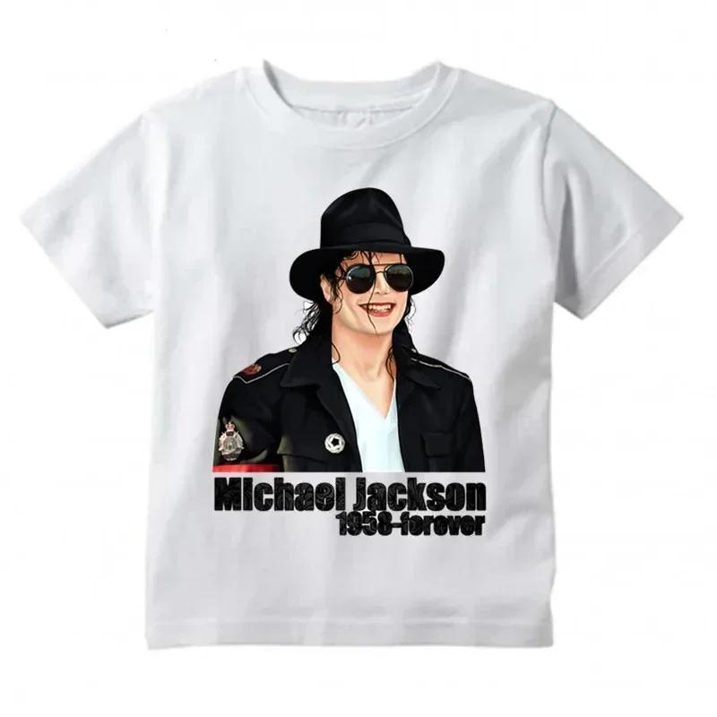 Michael Jackson Graphic Men And Kids TShirt Y2K High Quality Cotton Casual Summer Rock Fashion Short Sleeve Crew Neck Tshirt