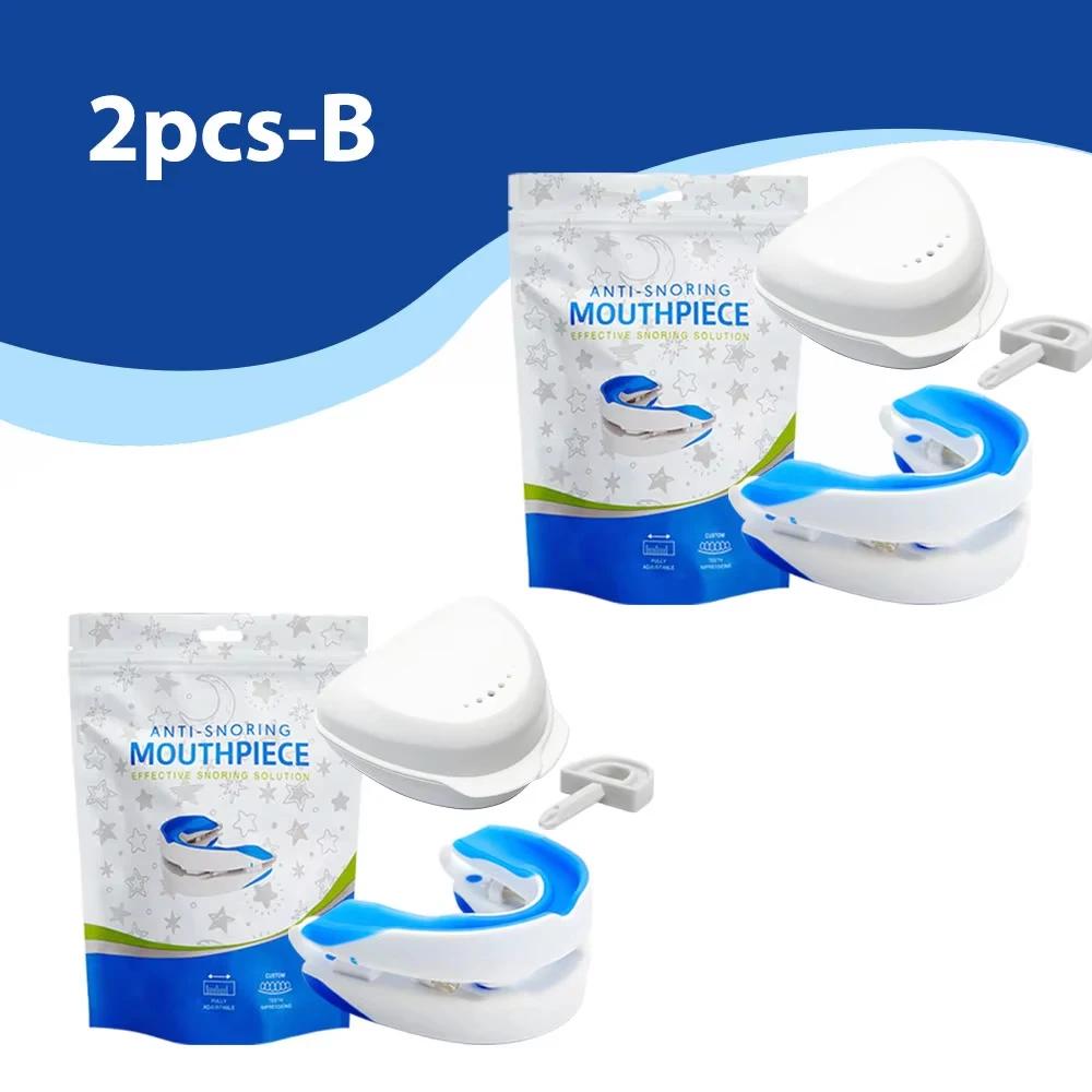 Protège-bouche anti-ronflement Embouchure en silicone Stop ronflement Bruxisme Aide au sommeil Protection contre l'apnée Dispositif anti-ronflement pour les dents Ronflement oral