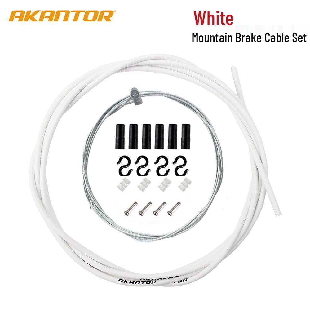 AKANTOR Bicycle Brake & Gear Shift Cable Set for Mountain, Road, or Folding Bikes