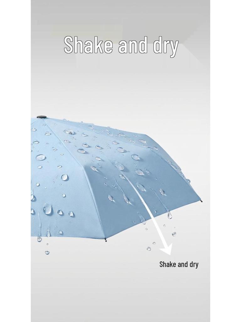 Compact Six-Fold Sun & Rain Umbrella with UV Protection for Women