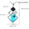 Mode Kreativ Dekoration Koreansk Minimalistisk Fyrkantig Diamant Inlagd Halsband Örhängen Set Nyckelbenskedja Tillbehör Gåvor