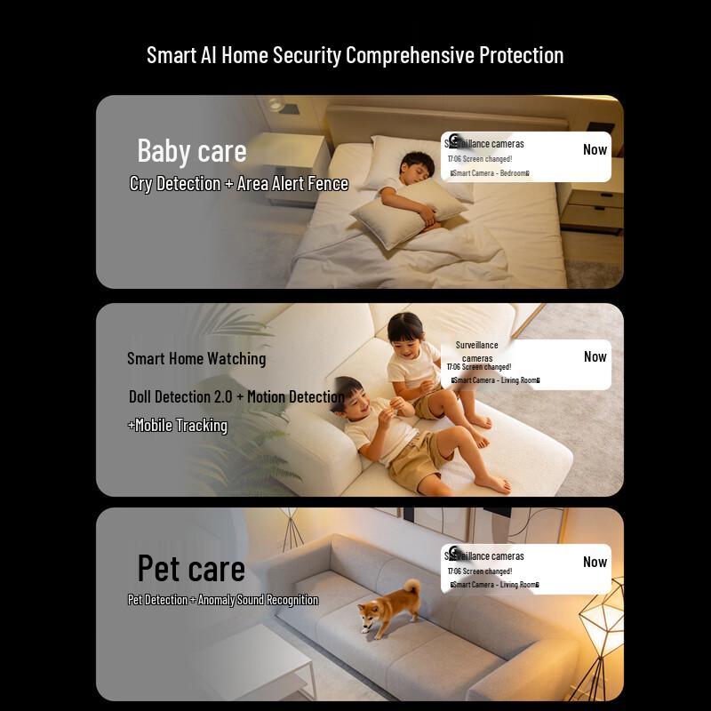 An Ye Dual-Lens 16MP AI WiFi PTZ Home Security Camera (CN Version)