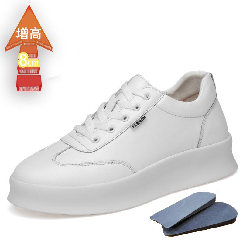 

Осенняя повседневная мужская обувь для бега, мужская обувь со скрытой внутренней высотой, легкая спортивная обувь, трендовая обувь на платформе, белые кеды 44