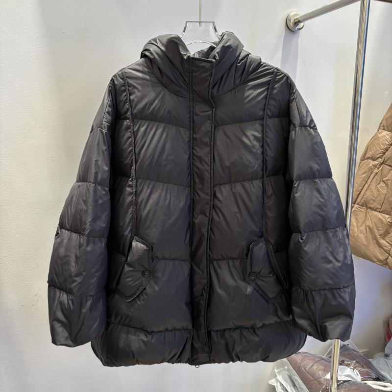 Winter new fashion hooded loose European station large size white duck down jacket women's warm jacket tide