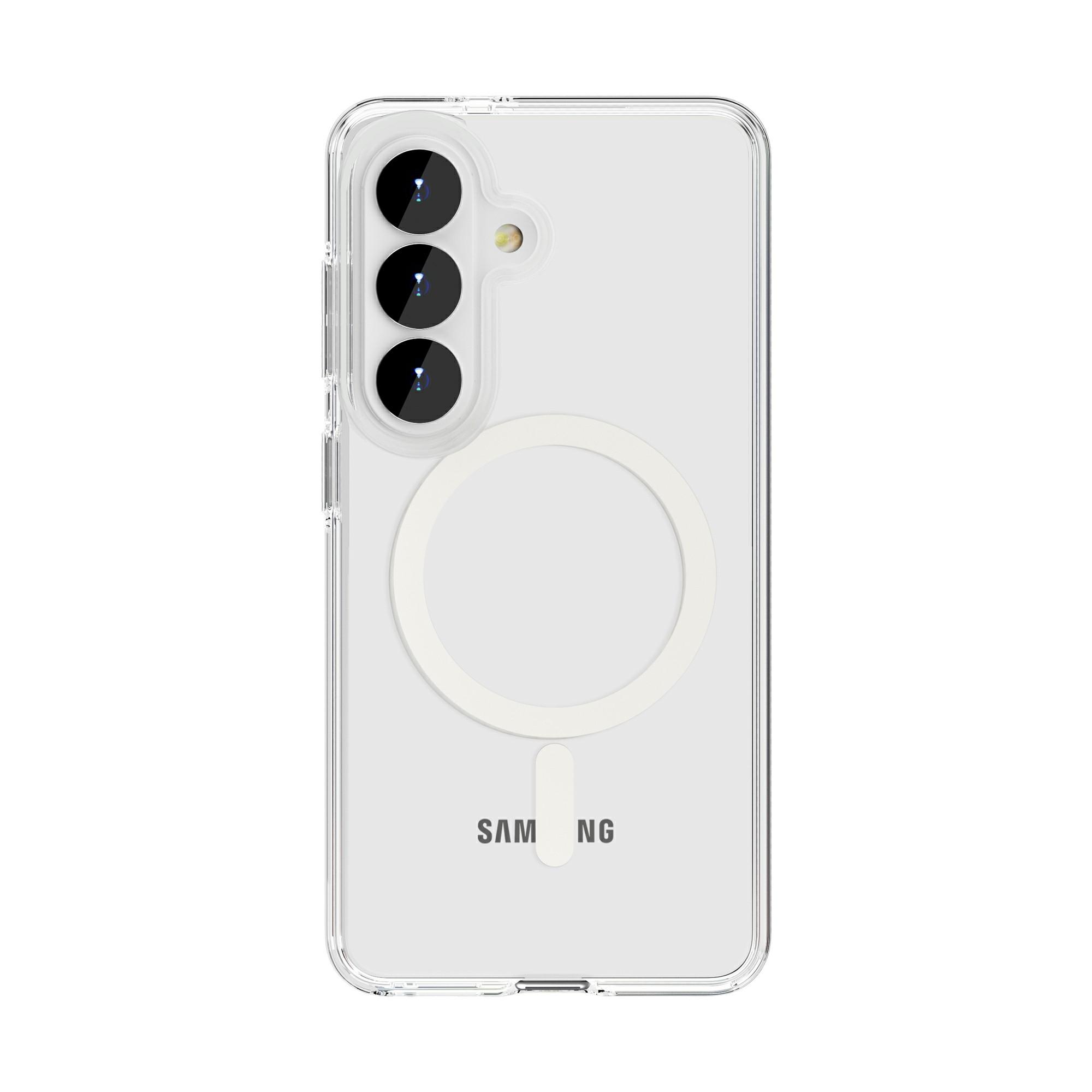 

Прочный гибридный магнитный чехол с магнитом для Magsafe Mag Safe Samsung S26 Plus S25 Edge S24 Ultra S23 5G Блестящая прозрачная крышка S26 чистый