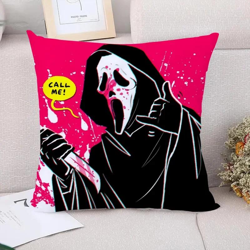Ghostface Cushion Cover for Pillow Covers Decorative Short Plush Pillowcases X Cushions Pillowcase  Twin Size Bedding