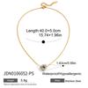 Design sense Classic style 18K gold, gold and silver color matching interlocking line winding interlocking necklace