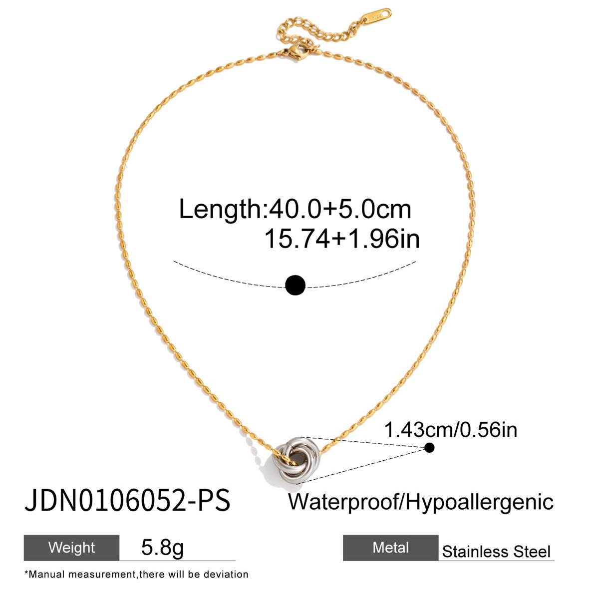 Чувство дизайна Классический стиль 18-каратное золото, сочетание золотого и серебряного цветов, переплетающиеся линии, переплетающееся колье