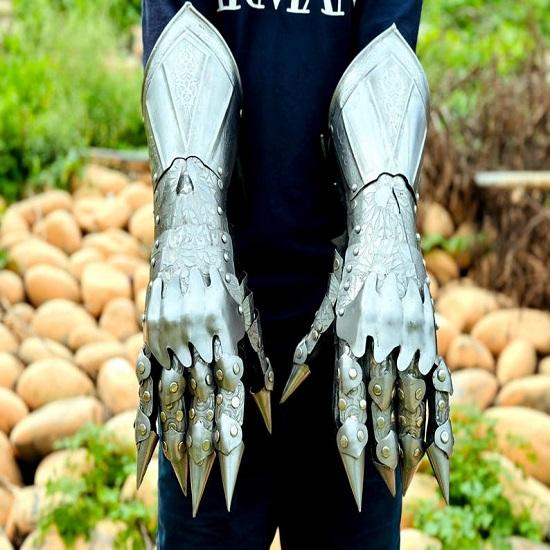 Σετ Γάντια Χάραξης Nazgul Μεσαιωνικά Γάντια Πανοπλίας Ιππότη Ζευγάρι Καλύτερη Αποκριάτικη Στολή Παιχνίδι Ρόλων Cosplay Δώρο