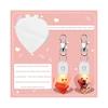 10 Pcs LED Sublimation Blank Keychain Lighted Heart Shape Transfer Keychain Acrylic Heat Sublimation Blanks