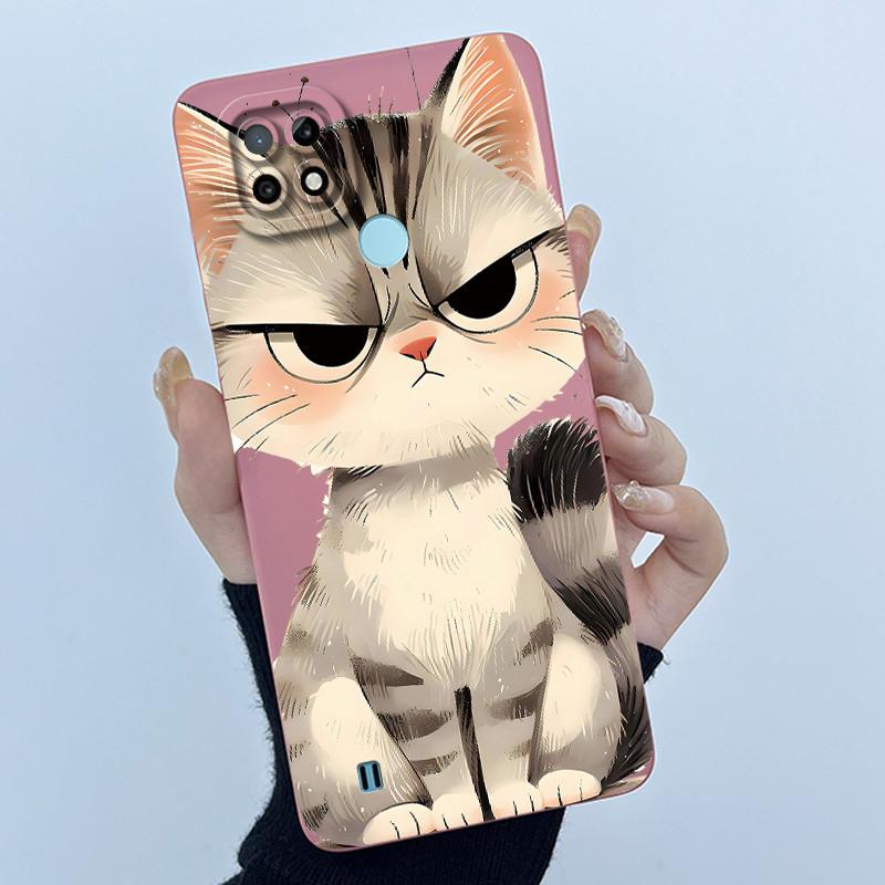 For Realme C21 RMX3201 / C21Y RMX3261 RMX3263 C25Y Phone Case Coque Soft Silicone Sweet Painted Girls Lovely Printed Back Cover